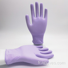 Gants de nitrile violet de laboratoire de qualité supérieure